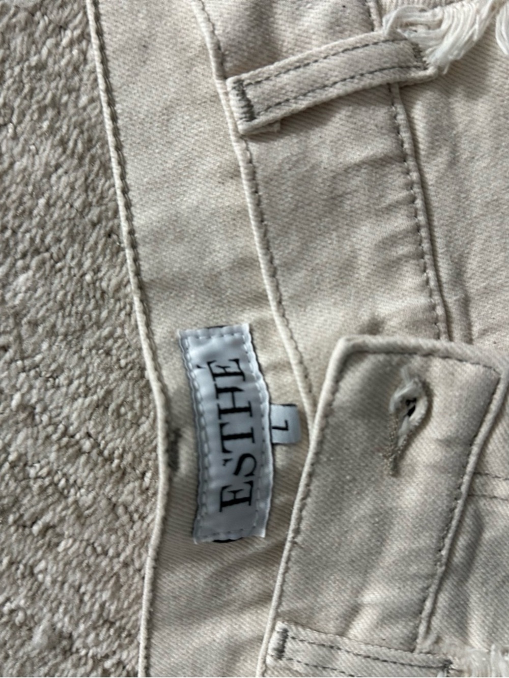 ESTHE Cream High-Waist Pants